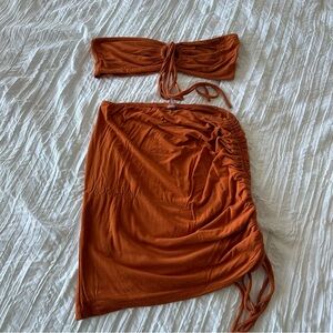 orange two piece set